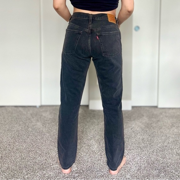 Levi's Denim - Levi's Big E Premium 501 S Jeans - Faded Black Wash - Grunge Streetwear -Size 27